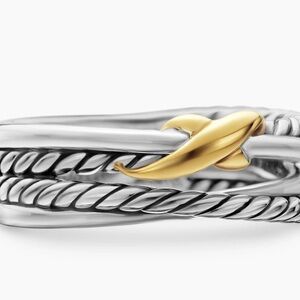 David Yurman X Crossover Elegant Silver and Gold Women's Ring